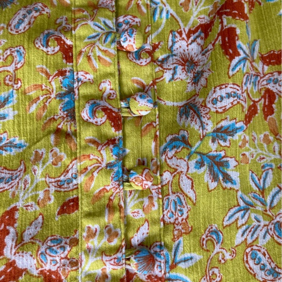 Sam Edelman Lemon Floral Cotton Maxi Dress Belted NWT Size L - Picture 8 of 15